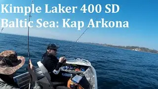Aluminium boat Kimple Laker 400 with 20 HP outboard on baltic sea.