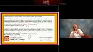 20 6A Solve a Rational Equation That Contains Variables in the Denominator