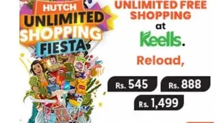 Hutch Unlimited Shopping Fiesta , Reload දාන්න   Shopping  කරන්න chance දිනන්න දැන්ම බලන්න