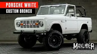 Custom Built MAXLIDER 1971 Porsche White Ford Bronco With Gen3 Coyote Engine AND All The Toys!