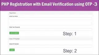 Make PHP Registration With Email Verification Using OTP Method. Part 3.