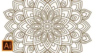 Adobe Illustrator Tutorial - Draw Simple Mandala with Rotate Tool