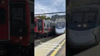 Acela passes commuter train at 110MPH! 