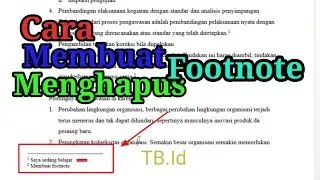 cara membuat dan menghapus footnote Atau catatan kaki di microsoft word