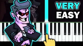 EVIL Boyfriend vs Daddy Dearest! - Friday Night Funkin mod - VERY EASY Piano tutorial
