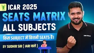 Subject-wise | Total No. of Seats ? | ICAR JRF 2025