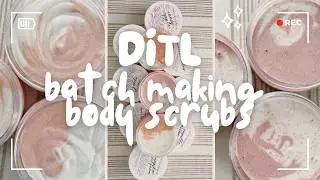 DITL | batch making sugar scrubs for fall!
