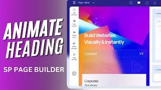 SP Page Builder, Animate Heading Tutorial, #joomlatutorial #sppagebuilder