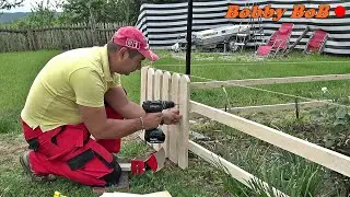 Partea 3 -  Gard gradina de flori - Wood fence at flower garden