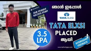 Our Student Success Story| 𝐏𝐥𝐚𝐜𝐞𝐝 𝐢𝐧 𝐓𝐀𝐓𝐀 𝐄𝐋𝐗𝐒𝐈 |Best Python Training Institute in Kochi TECHWINGSYS