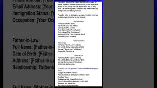 Invitation Letter for Father and Mother-in-Law to Visit USA