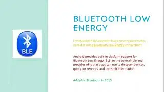 Android Framework - Differences between bluetooth classic and bluetooth low energy
