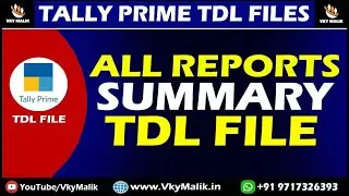 All Reports TDL File in Taly Prime | Tally Prime All TDL Free Download | TDL File for Tally Prime