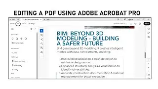 How to edit a pdf using Adobe Acrobat Pro