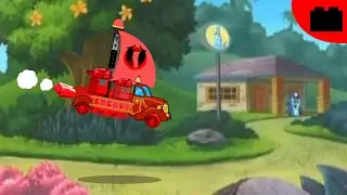 A remade scene from Rojo the Fire Truck