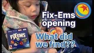 Woolies Disney Fix-Ems pack opening with toddler.  We found some rare ones! *very cute*