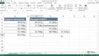 Excel 2013 Вычисление среднего значения