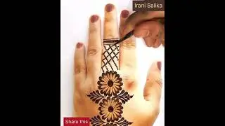 Eid Mubarak! Easy Henna design (part-2) #esymehndidesign #henna #mehndidesign #iranibalika