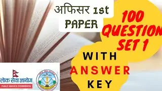 “100 QUESTION SET & ANSWER : FOR SECTION OFFICER PART 1”
