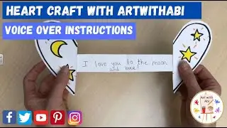 How to Make a Heart Craft Card with a Hidden Message. Voice over instructions! 💜💚🧡