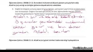 5.Sınıf Din Kültürü 1.Dönem 1.Yazılı MEB UYUMLU