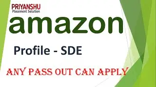 Amazon SDE Role Hiring Any Passout | Amazon off campus April 2022 | Amazon