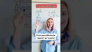 Distingue "APARTE" de "A PARTE". #ortografía #EBAU #selectividad #spanishteacher
