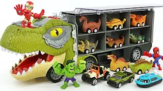 Marvel Avengers Hulk! Defeat the villains with the Dinosaur Carrier! | DuDuPopTOY