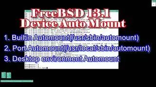 FreeBSD 13.1 auto mount: Built-in automount vs. Port's automount vs. Desktop automount