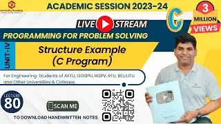 PPS80:  C Program to Display Record of Students in Sorted Order According to Marks| Structure in C