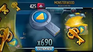Spending 690 Video Master Keys + Exotic Lands (Monster Legends)