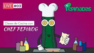 Dibujando en vivo el cómic “Clases de Cocina con Chef Pepinog” #03 - Pepilive