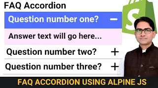 Faq Accordion Using Alpine JS  Add Faq in Shopify