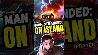 Stranded on a deserted island, hut catches on fire! 🔥
