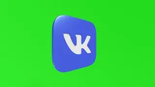 vk logo green screen animation