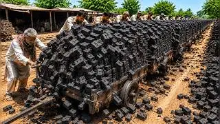 Extreme Pakistan Bricks Factory Process | Making FLY ASH Bricks
