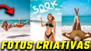 IDEIAS DE FOTOS CRIATIVAS NA PRAIA COM CELULAR + EDIÇÃO