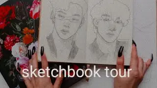 Обзор на скетчбуки с проблемами и кпоп / декабрь 23 - январь 24/ sketchbook tour