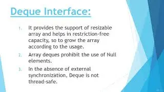 #88  Deque Interface