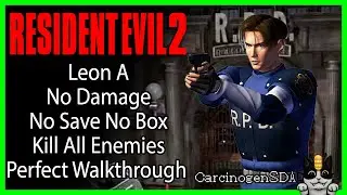 Resident Evil 2 (PS1) - Leon A, No Damage, No Save, No Box, Kill All Enemies [PERFECT WALKTHROUGH]