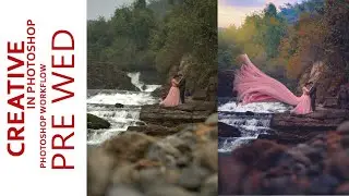 Pre wedding editing photoshop workflow I Add Sunset Background