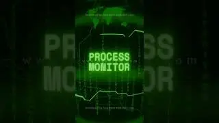 PROCESS MONITOR   Retro CRT green screen glitch text animation
