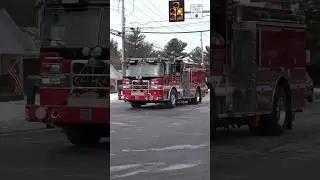 Intercourse Fire Company Engine 44-2 taking up from the 4 alarm fire in Ephrata Twp. #firetrucks