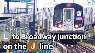 ⁴ᴷ L Trains terminating at Broadway Junction on the J Line
