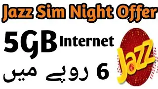 jazz super Night offer / jazz one day 5000MB internet package 2020