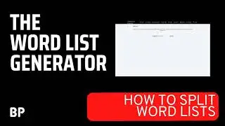 How To Split Word Lists Using The Word List Generator