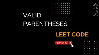 valid Parentheses leetcode || leetcodesolution