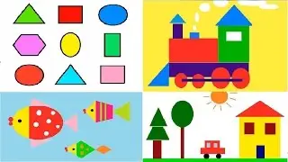 Coloring Shapes and Make Pictures of Shapes