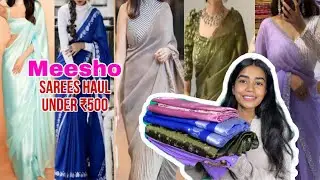 *HUGE* Meesho Saree Haul | Under ₹500 | Rehena Vlogs