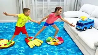 Sofia and Max rescue the little bus Tayo